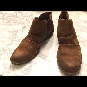 Born Distressed Brown Leather Boho Ankle Boots